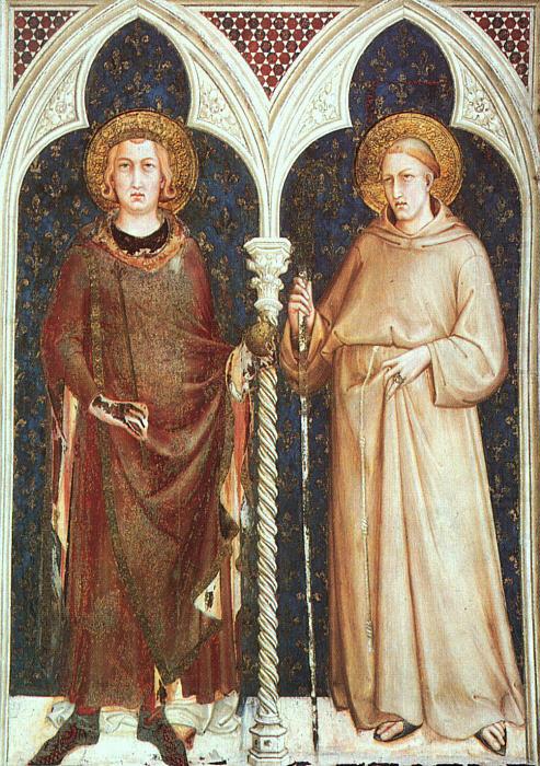 St Louis of France and St Louis of Toulouse, Simone Martini